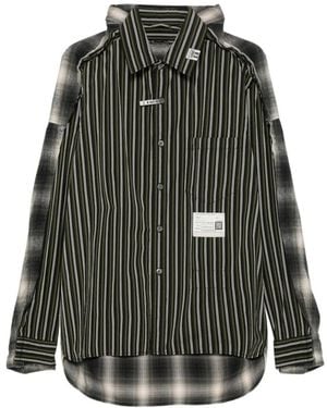 Maison Mihara Yasuhiro Front Back Docking Long Sleeve Shirt - Black