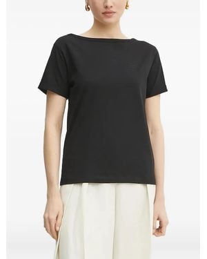 Liviana Conti Boat-neck T-shirt - Black