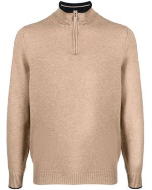 Fedeli Favonio Fine-Knit Cashmere Jumper - Natural