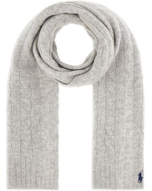 Polo Ralph Lauren Cable-Knit Scarf - Grey