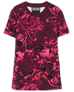 Versace Jeans Couture Print Cotton T-Shirt - Pink
