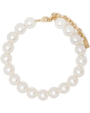 N°21 Collier À Perles Artificielles - Blanc