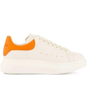 McQueen Oversized Leather Sneakers - White