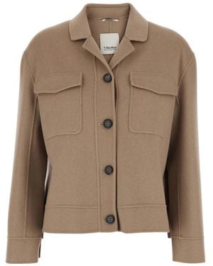 Max Mara ボタンポケット ジャケット - ブラウン