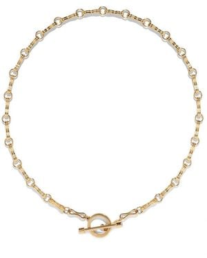 Azlee Large Motif Double-Link Necklace - Metallic