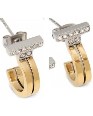 Trussardi Orecchini A Mezzo Cerchio - Metallizzato