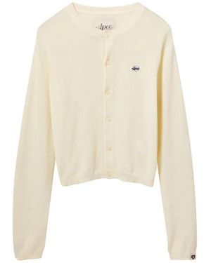 AAPE BY A BATHING AP Button Cardigan - White