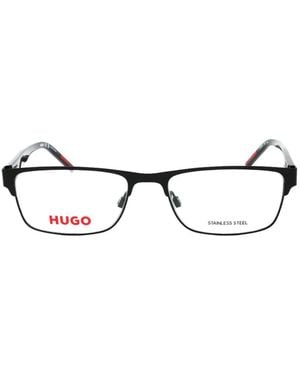 HUGO Rectangle-Frame Glasses - Black
