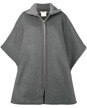 Stella McCartney Brindabella Zip Oversized Wool Cape - Grey