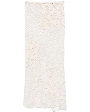 Magda Butrym Crochet Midi Skirt - White
