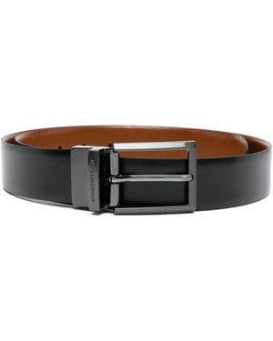 KARL LAGERFELD Ceinture Réversible En Cuir - White