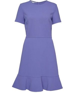 Stella McCartney Short-Sleeve Ruffled Mini Dress - Purple