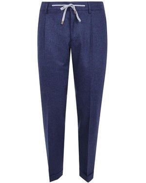 Barba Napoli Pantalones A Cuadros - Azul