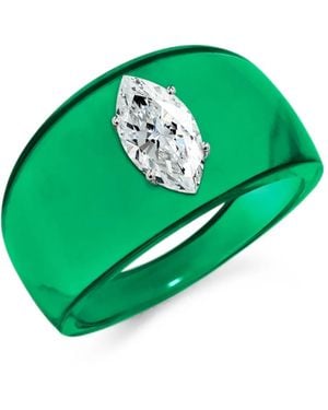 SOLO for Diamonds Marquise-Cut Diamond Ring - Green