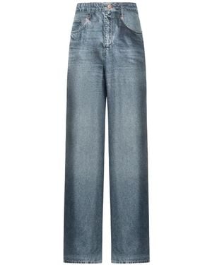 Pierre Louis Mascia Aloe Faux-Denim Silk Trousers - Blue