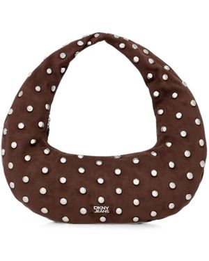 DKNY Katya Stud-Embellished Tote Bag - Brown