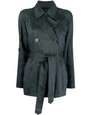 Fay Lobster-Claw Double-Breasted Coat - Green