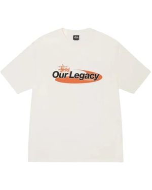 Stussy X Our Legacy Work Shop Swirl T-Shirt - White