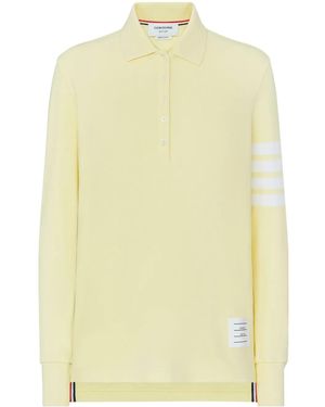 Thom Browne 4bar ロングスリーブ ポロシャツ - イエロー