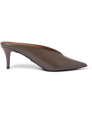 Stella McCartney Pointed-Toe V-Cut Mules - Brown
