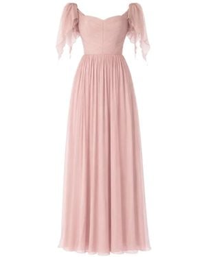 ROSERRY Elizabeth Lace-Up Off-The-Shoulder Dress - Pink