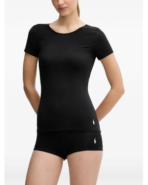 Polo Ralph Lauren Logo T-Shirt Nightwear - Black