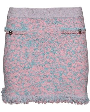 Rabanne Tweed Mini Skirt - Purple
