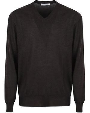 Cruciani V-Neck Sweater - Black