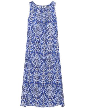 Maliparmi Ikat-Print Maxi Dress - Blue