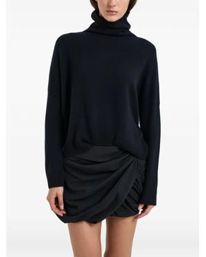 Kujten Tila Roll-Neck Drop-Shoulder Jumper - Black