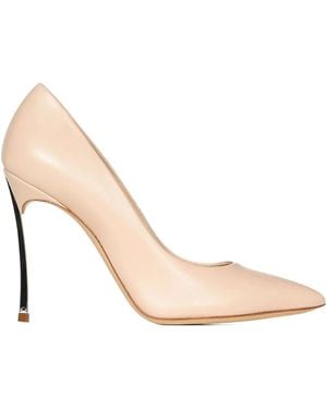 Casadei 100Mm Blade Pumps - Natural