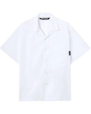 Palm Angels Logo Bowling Shirt - White