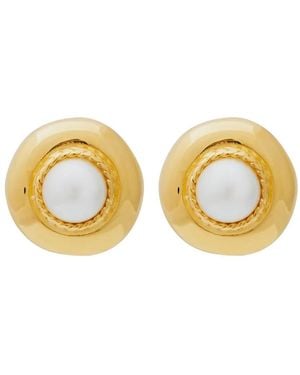 Kenneth Jay Lane Pearl-Detailing Earrings - Metallic