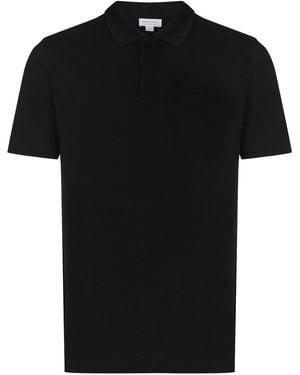 Sunspel Polo Riviera Negro Pique