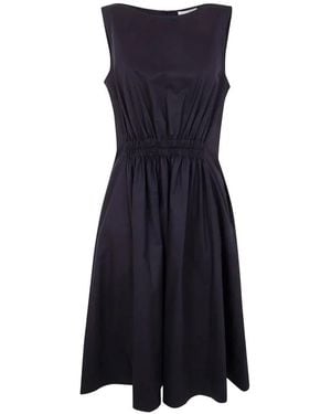 Antonelli Gathered-Detail Midi Dress - Blue