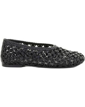 Elena Iachi Leather Sandals - Black