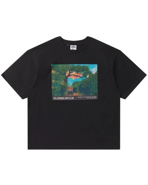 BBCICECREAM Wild Ss Knit Graphic-Print T-Shirt - Black