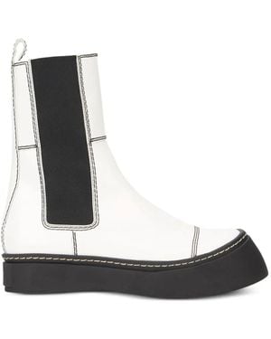 Philosophy Di Lorenzo Serafini Contrast-Stitch Chelsea Boots - Black