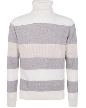 Barba Napoli Striped Jumper - White