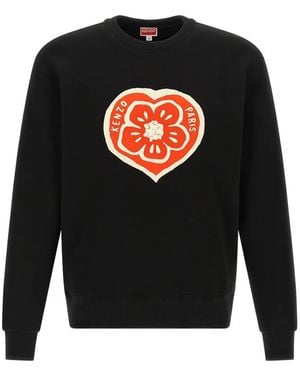 KENZO Sudadera De Corazon Negro