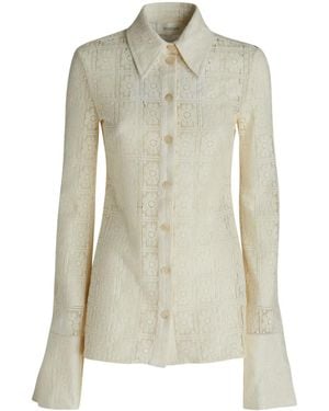 Sportmax Floral-Lace Shirt - White