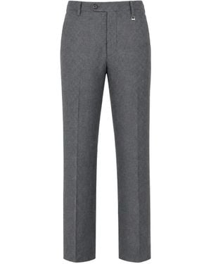 Tombolini Pressed-Crease Tailored Pants - Gray