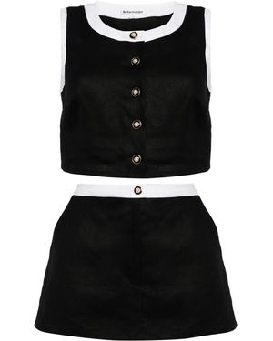 Reformation Roxy Linen Two-Piece Set - Black