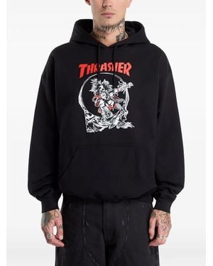 Thrasher Outlaw Pouch Hoodie - Black