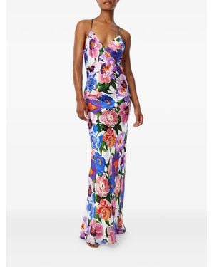 Borgo De Nor Maxi-Jurk Met Bloemenprint - Wit
