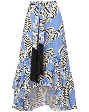 Alexis Bexley Tassel Ruffled Skirt - Blue