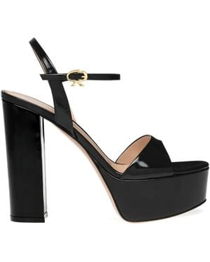 Gianvito Rossi 125Mm Marlena Platform Heeled Sandals - Black