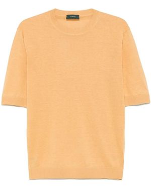 Zanone T-Shirt A Coste - Bianco