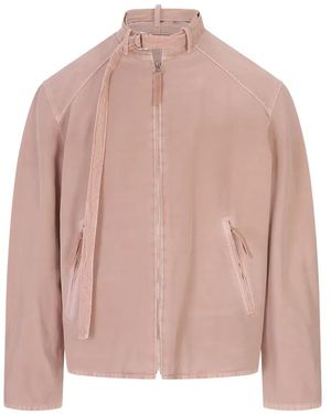 Marni Buckle-Fastening Mock-Neck Jacket - Pink