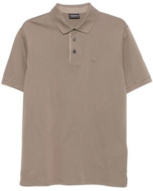 Emporio Armani Eagle-Logo Polo Shirt - Gray